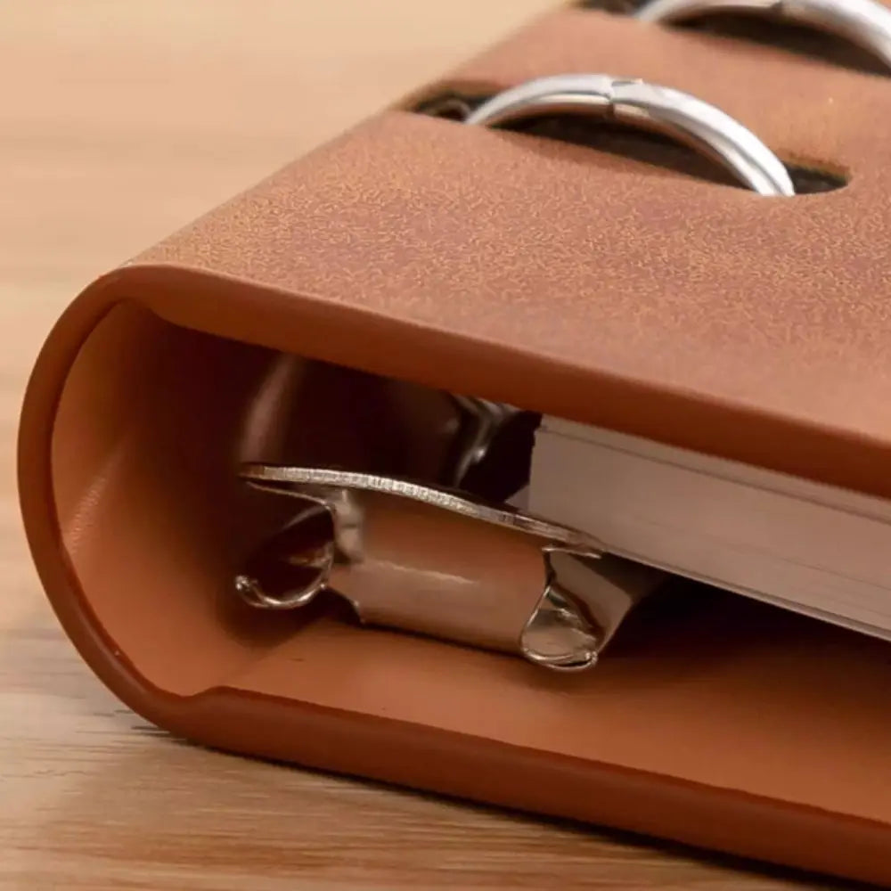 Detachable Metal Clip A5 Notebook 200 Pages 100 Sheets Loose Leaf Notebook Hardcover Leather Cover PU Hardcover Notebook Oasis Select