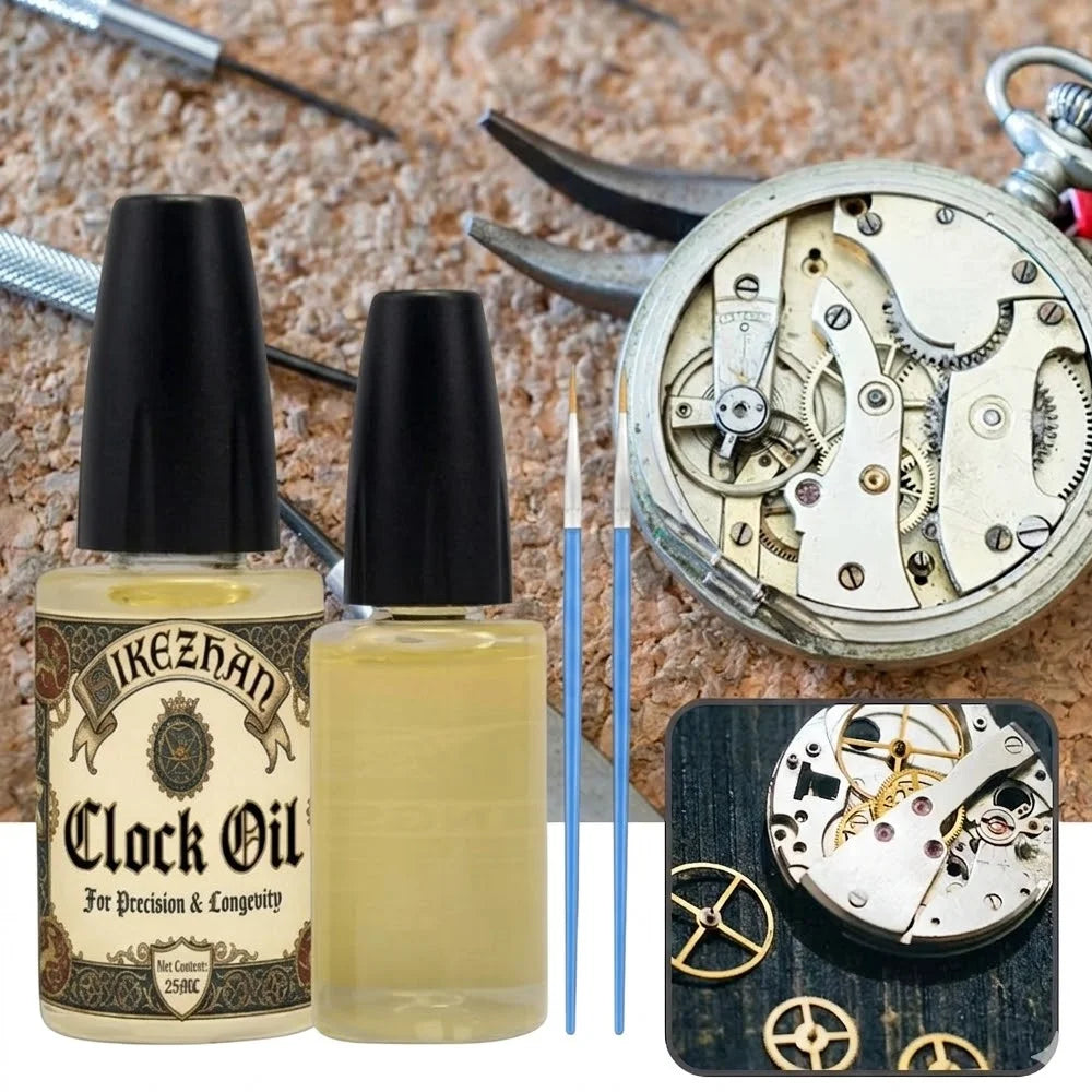 25ml Premium Mechanical Watch Clock Lubricant Oil With Brush Precision Gear Movement Maintenance Anti Rust Noise Reduction Tools Oasis Select