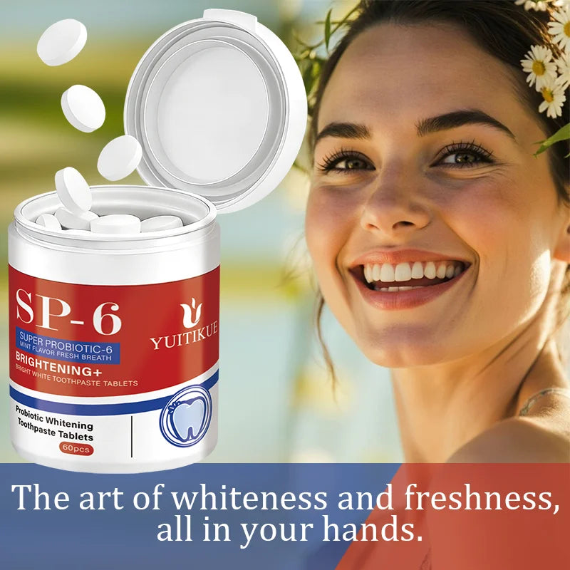 UITIKUE SP-6 Probiotic Toothpaste Tablets – Fresh Mint, Deep Clean, Brighten Teeth & Freshen Breath Oasis Select