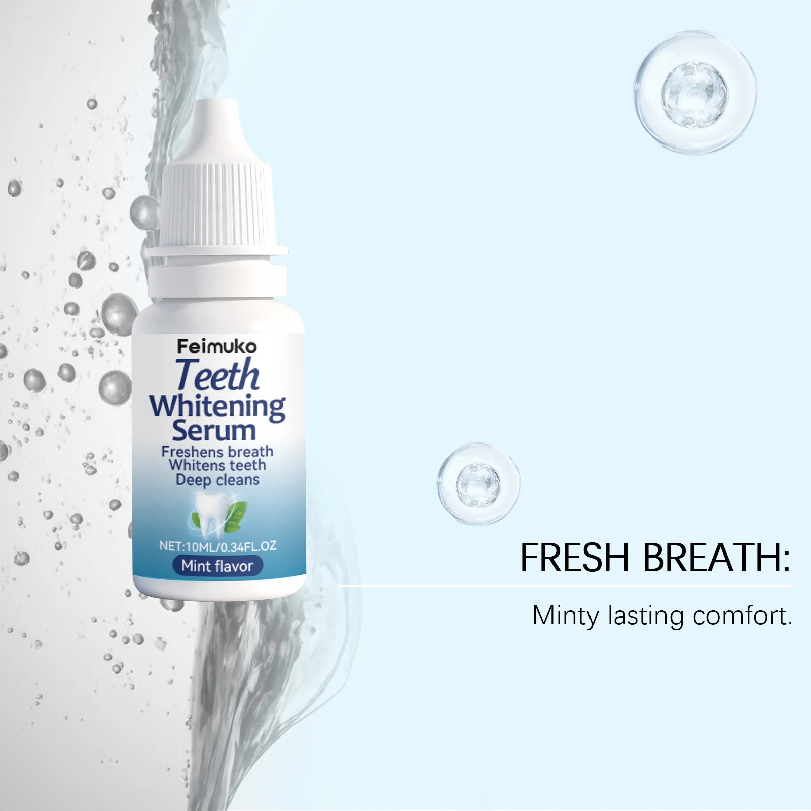 Teeth Serum - Gentle Stain Removal & Odor Reduction | Mint-Flavored Daily Teeth Care Essence for Brighter Smile & Fresh Breath Oasis Select