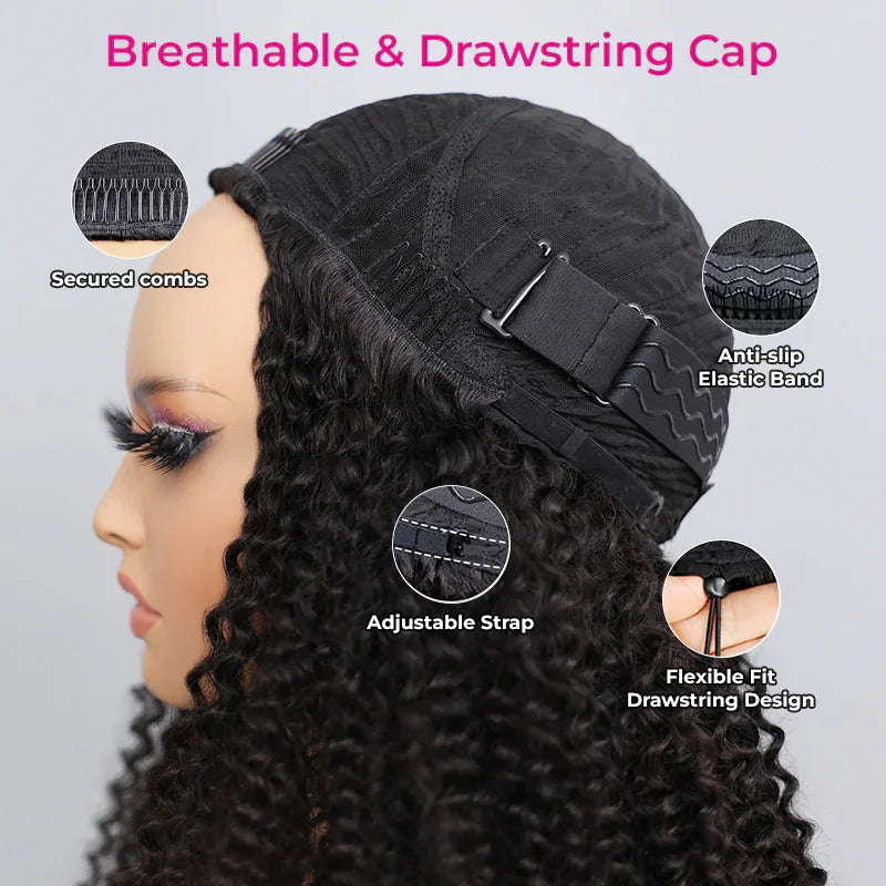 300 Density Burmese Curly Human Hair Wigs For Women 4C Afro Kinky Culry 3 IN 1 Half Wigs Human Hair Wigs 100% Human Hair On Sale Oasis Select