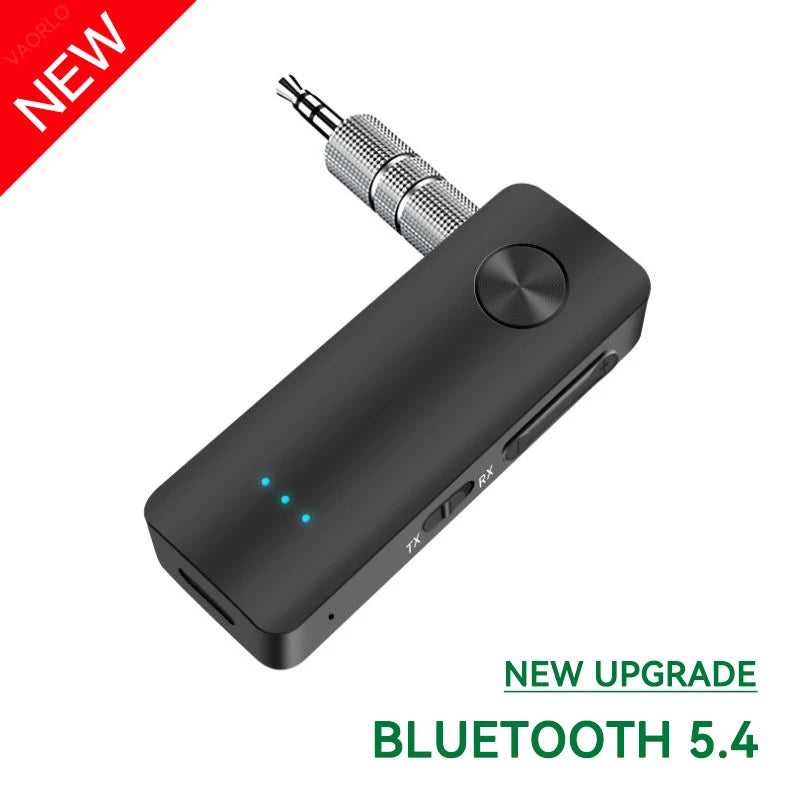 2-In-1 Wireless Audio Adapter Bluetooth 5.4 Receiver Transmitter 3.5mm AUX Lossless Sound MIC For Car Speaker TV PC Airplane Oasis Select T66 (New)