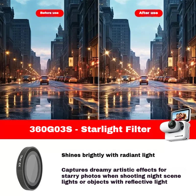 Insta360 GO 3S Filter Set – UV, CPL, ND8/16/32/64 Glass