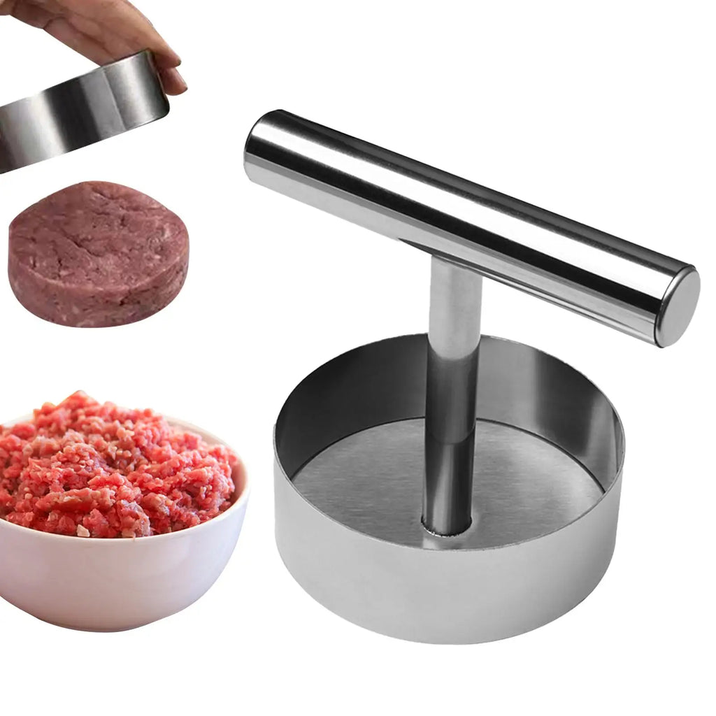 Hamburger Press Food Press Smasher Tool Hamburger Patty Maker Stainless Steel Nonstick Kitchen Gadgets for Grilling Cooking Oasis Select