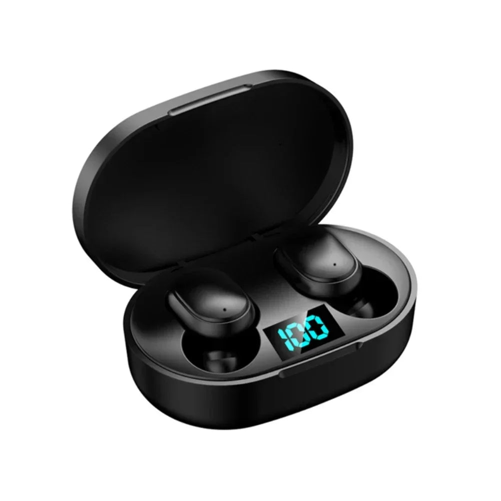 Wireless Earbuds Noise Canceling Waterproof Ear Buds in-Ear Stereo Headphones with LED Display Charging Case Oasis Select black