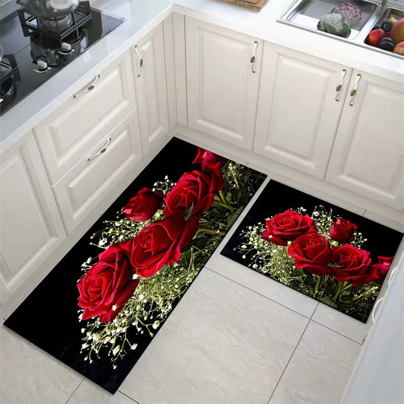 40x120cm Absorbent Velvet Bath Rug Non Slip Long Kitchen Mat Crystal Soft Carpet for Living Room Bathroom Entryway Floor Oasis Select Yellow