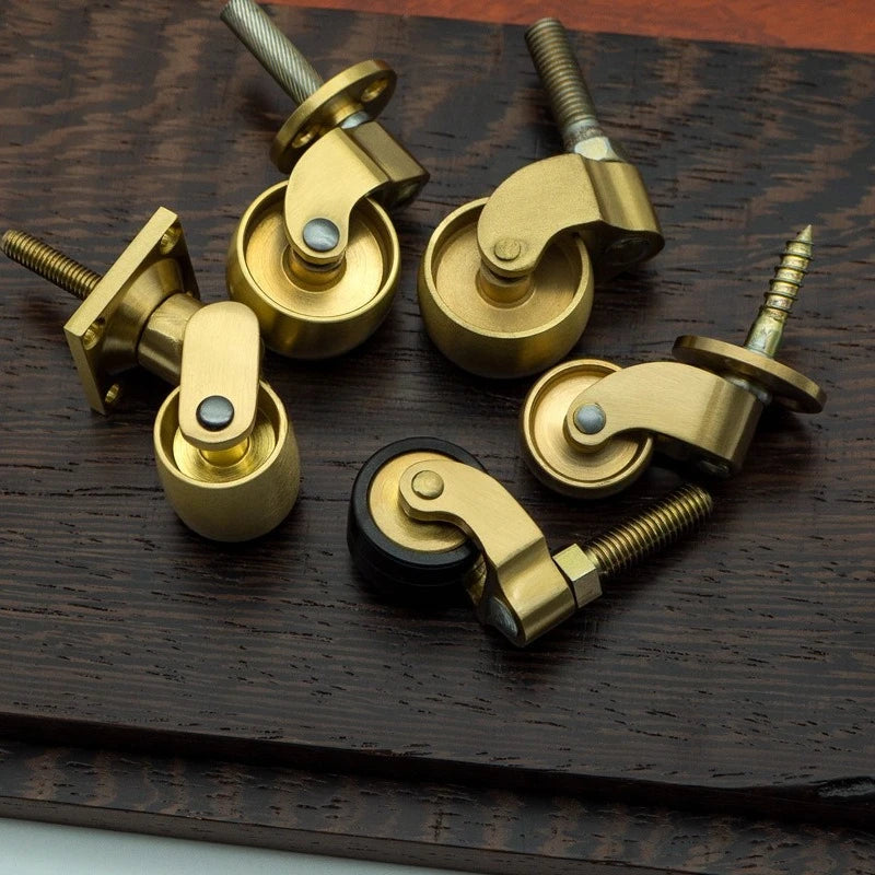 1pcs High Quality Brass Furniture Casters /universal Wheel Piano Castor Metal Sofa Foot Roller Office Hardware Oasis Select