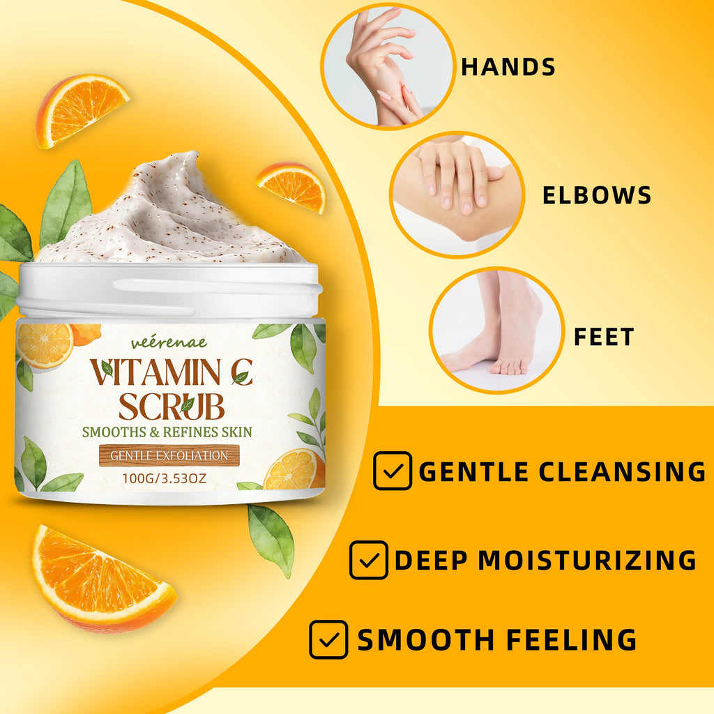 veérenae Vitamin C Body Scrub – Exfoliator for All Skin Types