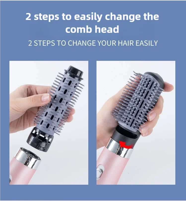 Hair dryer comb professional curling iron 3 in 1 hot air comb curling straightener roller hair dryer hair dryer brush Oasis Select