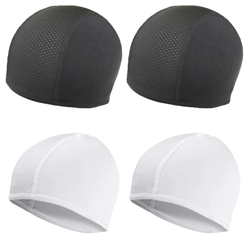 Motorcycle Helmet Inner Cap Hat Quick Dry Breathable Hat Racing Cap Under Helmet Beanie Cap Motocross Motor Helmet Hat Oasis Select 2Black2White