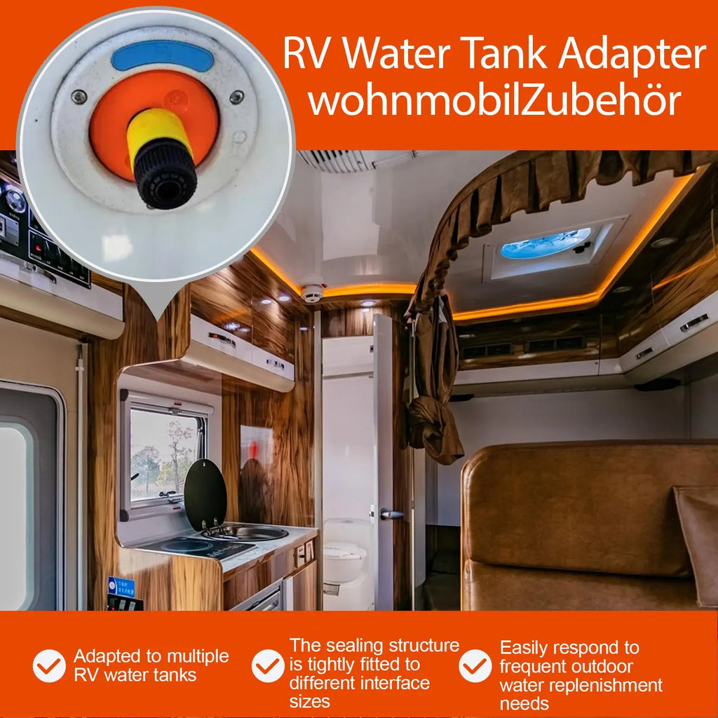 RV Water Tank Filler Adapter Rv Fresh Water Inlet Leak Proof Water Tank Replacement Adapter Filler Hatch Cap for Trailer Outdoor Oasis Select