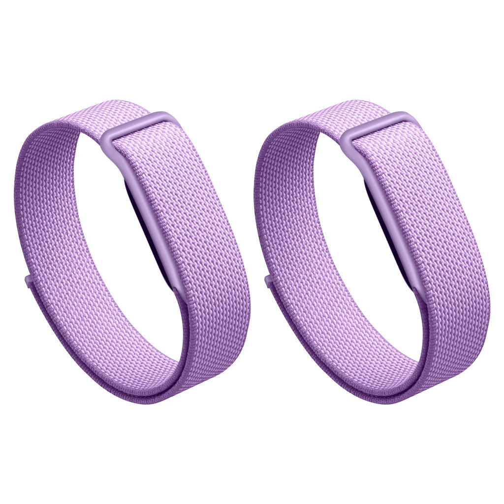 Woven Nylon Band Fitbit Air Strap Breathable Braided Watch Plastic Oasis Select 2pcs purple