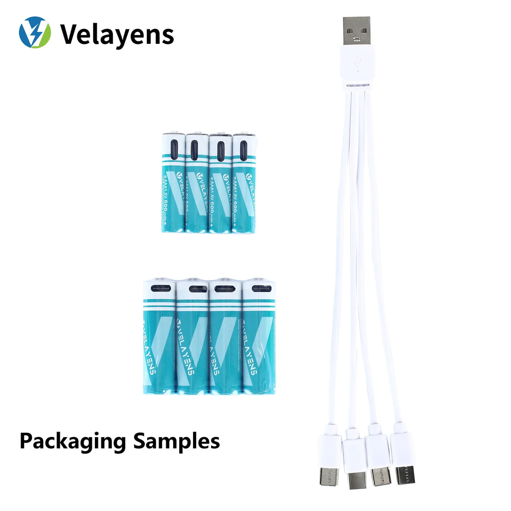 1.5V USB Rechargable Lithium Battery AA 2200mAh + AAA 600mAh Actual Capacity Fast Charging 2000+ Charge Cycles Oasis Select