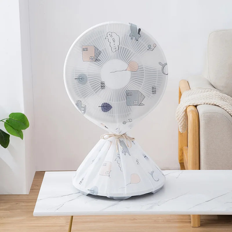 Portable Dustproof All-inclusive Electric Fan Dust Cover Household Floor Fan Cover Waterproof Protective Cover Accessories Oasis Select S Size - Cabin