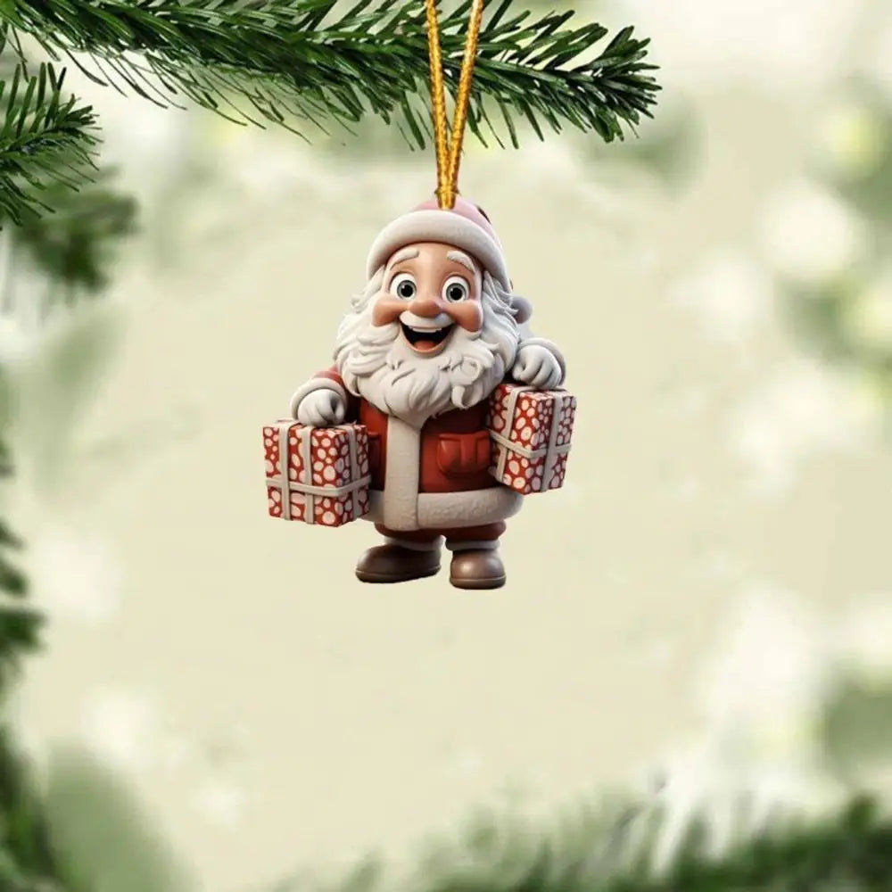 2D Acrylic Cat Christmas Ornament | Funny Xmas Tree Pendant