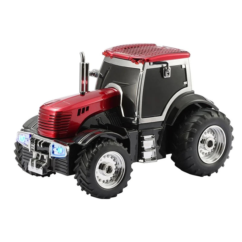WISH WS-560 Tractor Wireless Bluetooth Speaker -LED Light Support TF Card FM Radio Stereo Music Player Bluetooth Speaker Oasis Select Red