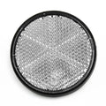 High Quality Plastic Materials Bicycle Bike Round Reflector Night Cycling Safety Reflective Bike Accessory Tool Oasis Select White