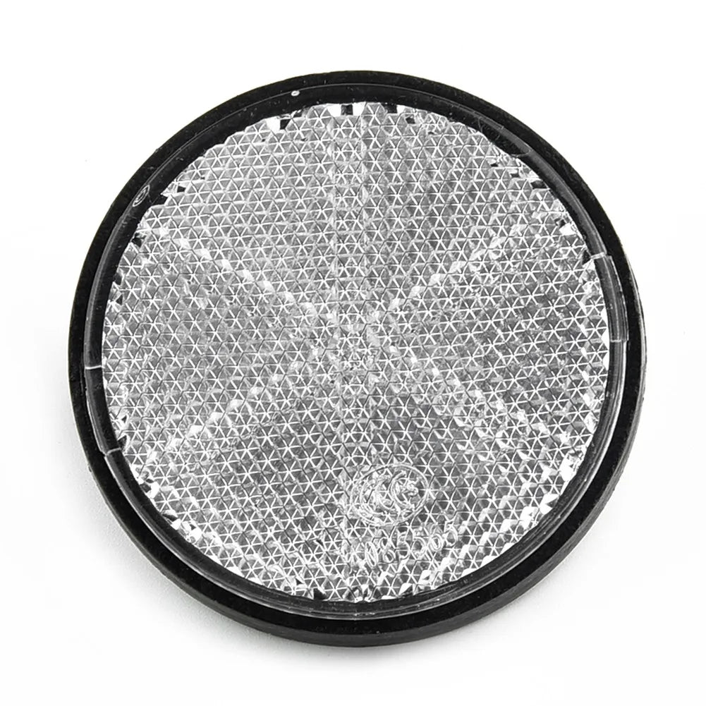 High Quality Plastic Materials Bicycle Bike Round Reflector Night Cycling Safety Reflective Bike Accessory Tool Oasis Select White