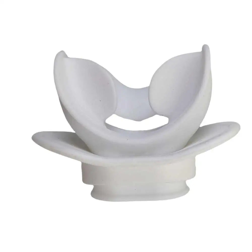 Silicone Diving Regulator Comfort S Bite Mouthpiece with Lip Shield Snorkels Scuba Diving Soft Regulators Bite Replacement Oasis Select White