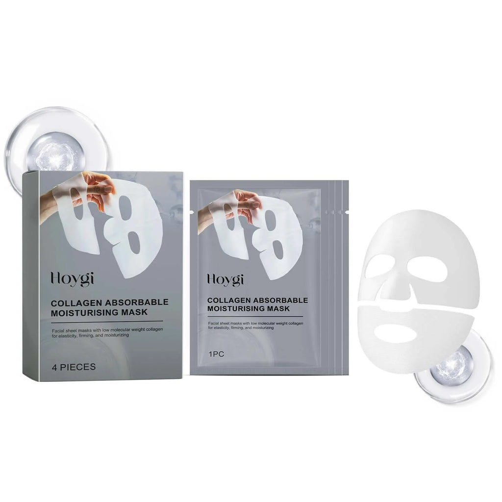 Hoygi Collagen Sheet Mask – Hydrating, Pore-Minimizing & Anti-Aging Collagen Sheet Mask Oasis Select 4pcs boxed