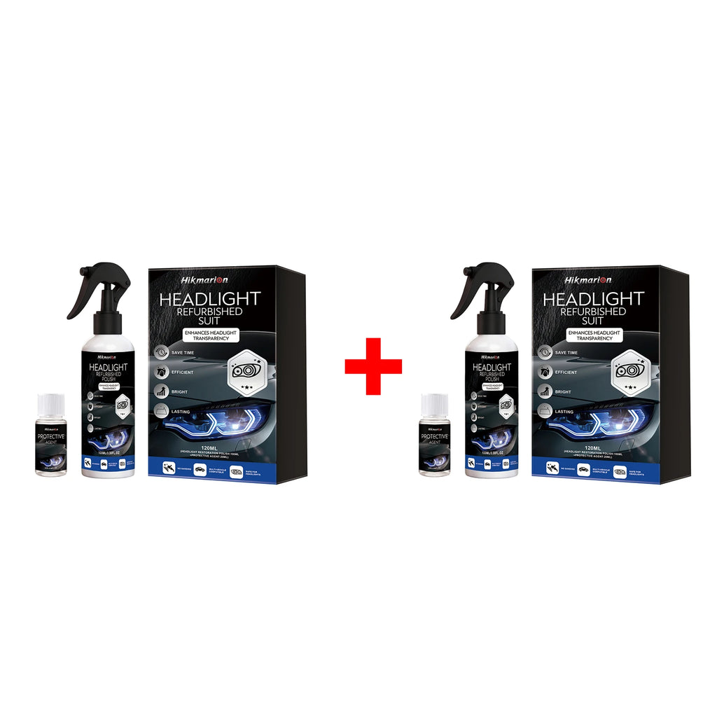 Car Headlight Restoration Kit Scratch Remove Oxidation and Yellowing Restore Clarity Brightness No-Sanding Headlight Polish Oasis Select 2 Set