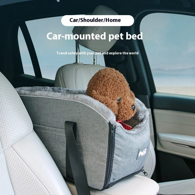 Pet Car Cat and Dog Beds Car Center Console Bags Cat Beds Car Cushions Seats Pet Handbags for Going Out Oasis Select
