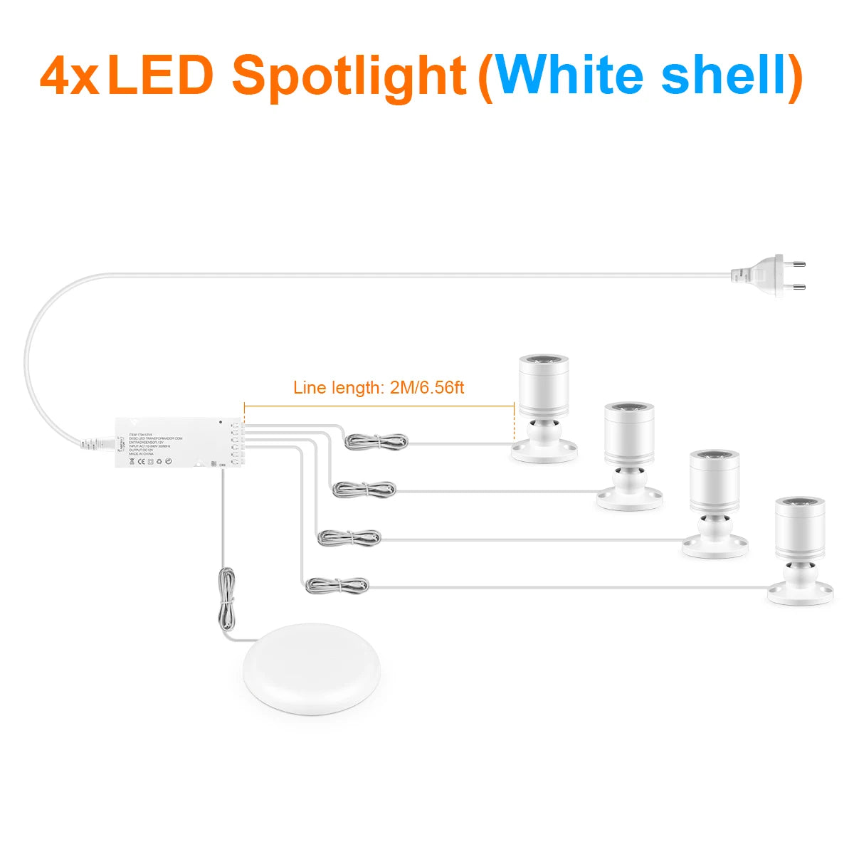 3W 12V Aluminum Dimmable LED Spotlight for Ceiling Light Toy Wine Cooler Display Souvenir Collect Cabinet Shelf,Decorative Lamps Oasis Select 4xSpotlight White Neutral White