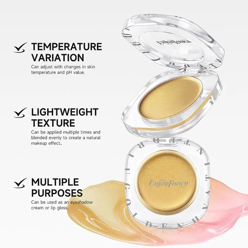 Golden Color Changing Blush, 3-in-1 Tinted Hydrating Blusher Cream For Cheeks Eyes And Lips Makeup,Lasting Moisturizing Rouge Oasis Select