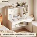 Home Desk Bookcase Integrated Simple Desktop Study Table Bedroom Dresser Locker Computer Desk Oasis Select White 100CM