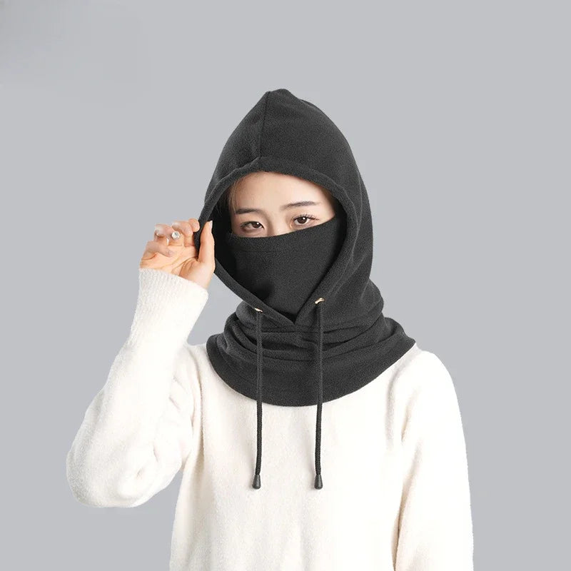 Warm Fleece Balaclava for Men Women Winter Face Mask Neck Warmer Hooded Cap Windproof Thermal Head Cover Beanies Bandana Oasis Select