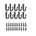 5/10 sets Heavy Duty Iron Hooks with Screws, Anti-Rust Wall Mounted Hanger for Garden Tools Garage Organization,Gancho De Pared Oasis Select 10 sets