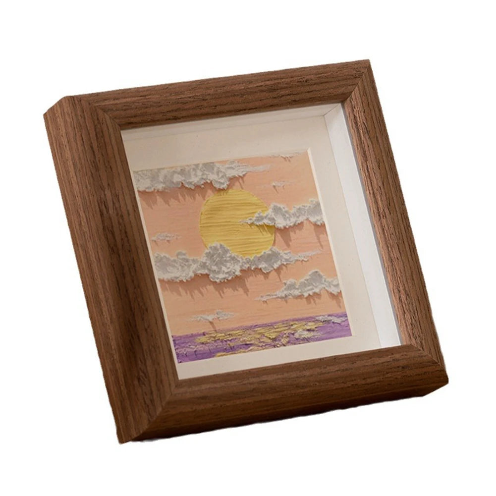 S4/5/6Inch Photo Frame Wooden Picture Frame Table Square Picture Frame Home Decoration Commemorative Gifts Oasis Select