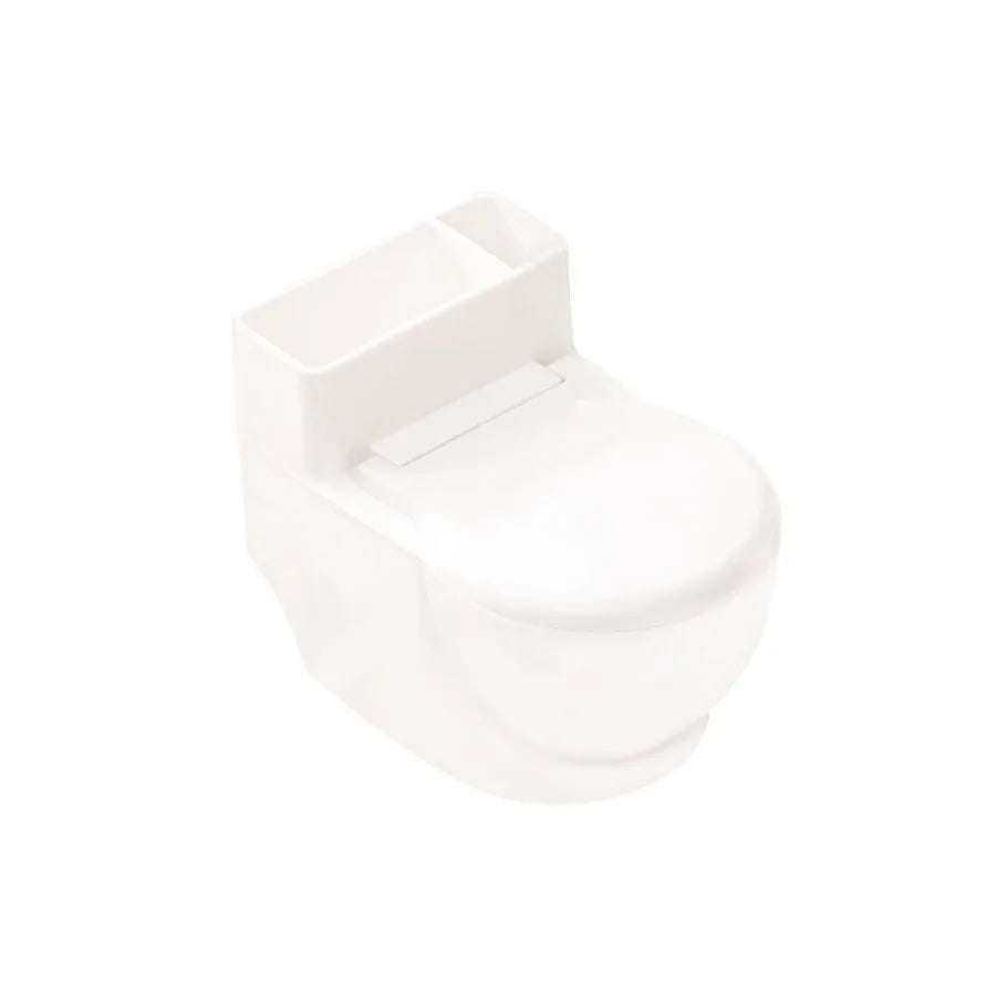 Creative Ashtray Toilet Shaped with Lid Bathroom Wall Mounted Detachable Ashtray Anti Drop Thick Desktop Ashtray Storage Box ﻿ Oasis Select WHITE