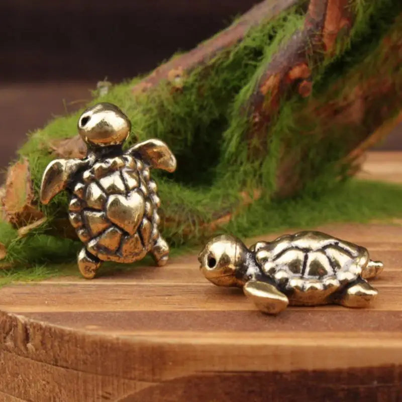 Brass Turtle Figurine – Vintage Tortoise Statue for Home & Desk Decorative Figurine Oasis Select