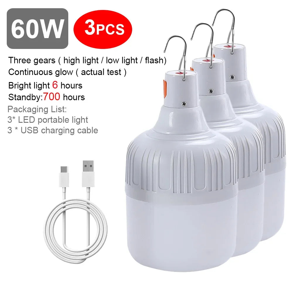 USB Rechargeable LED Camping Lantern | Hanging Tent Light