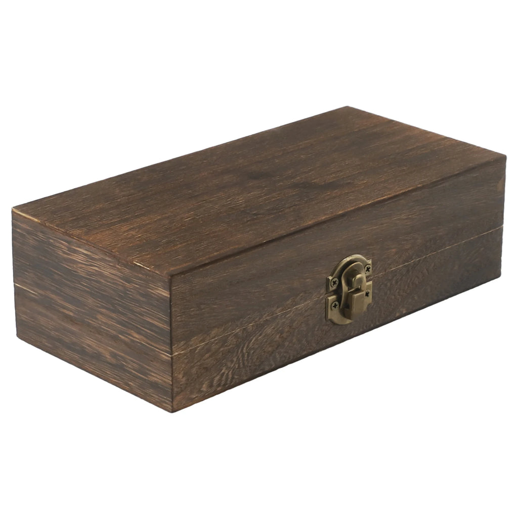 Retro Carved Wooden Clamshell Jewelry & Storage Box | Organizer Wooden Jewelry Box Oasis Select
