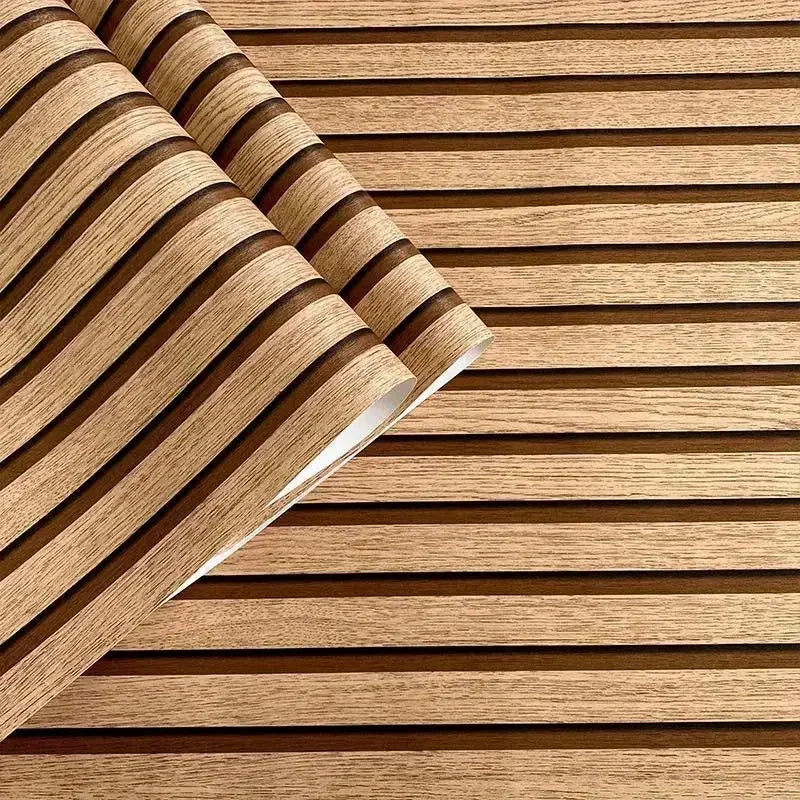 45cm Wide Self-Adhesive Waterproof Wood Grain Wallpaper PVC Cabinet Table Chair Seamless Furniture Decoration Wall Sticker. Oasis Select