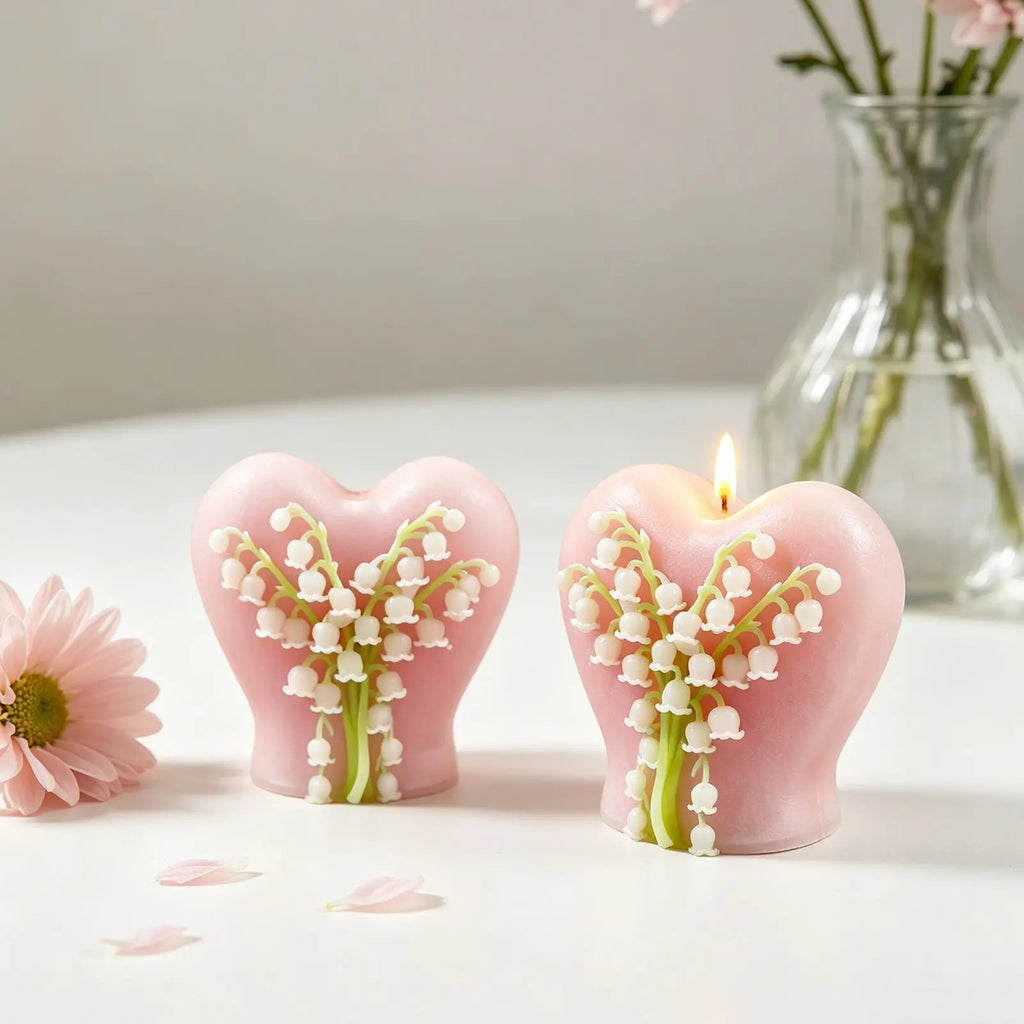 Orchid Heart Silicone Mold – DIY Candle, Resin & Plaster