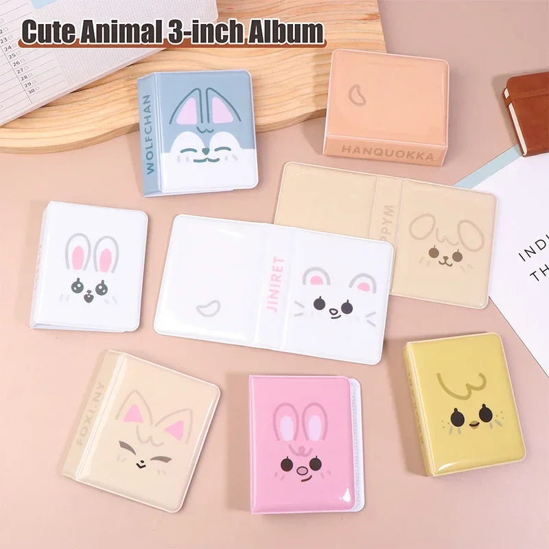 Cartoon Animals 3 Inch Album Star Photo Small Card Storage Album Cute Idol Picture Postcard Kpop Card Binder Card Book Oasis Select