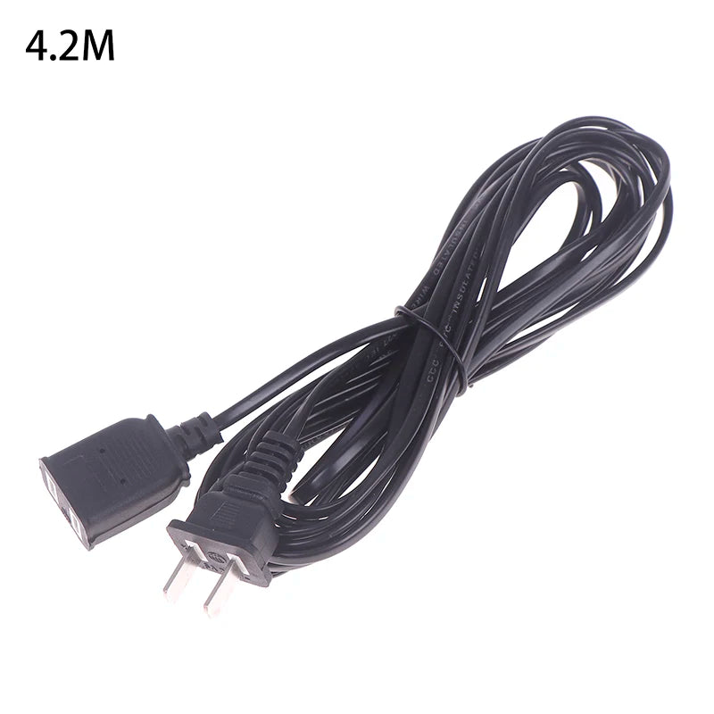 1.5/2/2.5/4.2/4/4.5/6m AC Power Cord Line With ON/OFF Switch Button Cables Wire Two-pin Plug Cable Extension Cords Adapter Oasis Select 3 Black