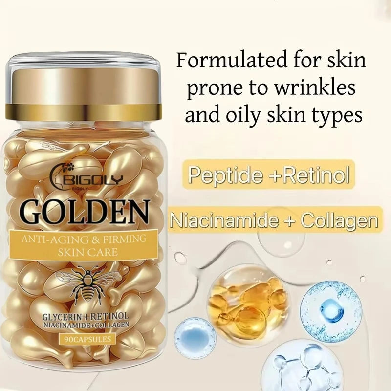 Retinol & Collagen Face Serum Capsules – 90ct Anti-Aging Face Serum Capsules Oasis Select