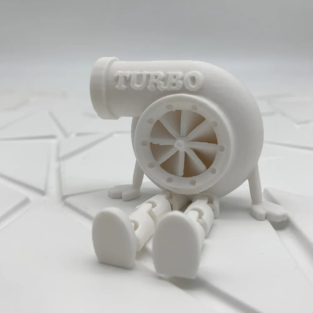 Mini Turbo Character Ornament 3D Printed Articulated Figurin Decor for Desk & Car Display Automotive Fans Model Collectors Gifts Oasis Select