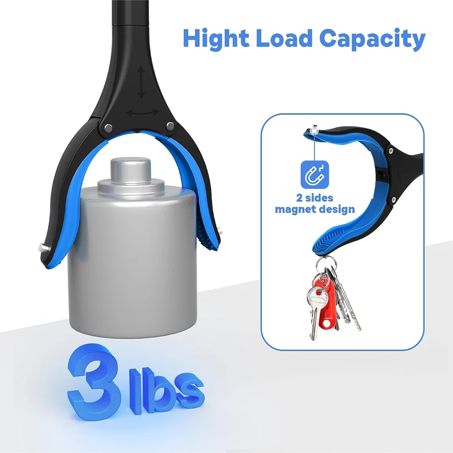 360° Rotatable Trash Picker Foldable Litter Grabber Stick Long Reach Extension Arm Portable Pick Up Tool Outdoor Garden Cleaning Oasis Select