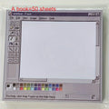 Vintage Computer Drawing Sticky Notes 50 Sheets - Ideal for Artists & Office Use,Durable Adhesive Notes, Sticky Notes for Office Oasis Select 50 Sheets