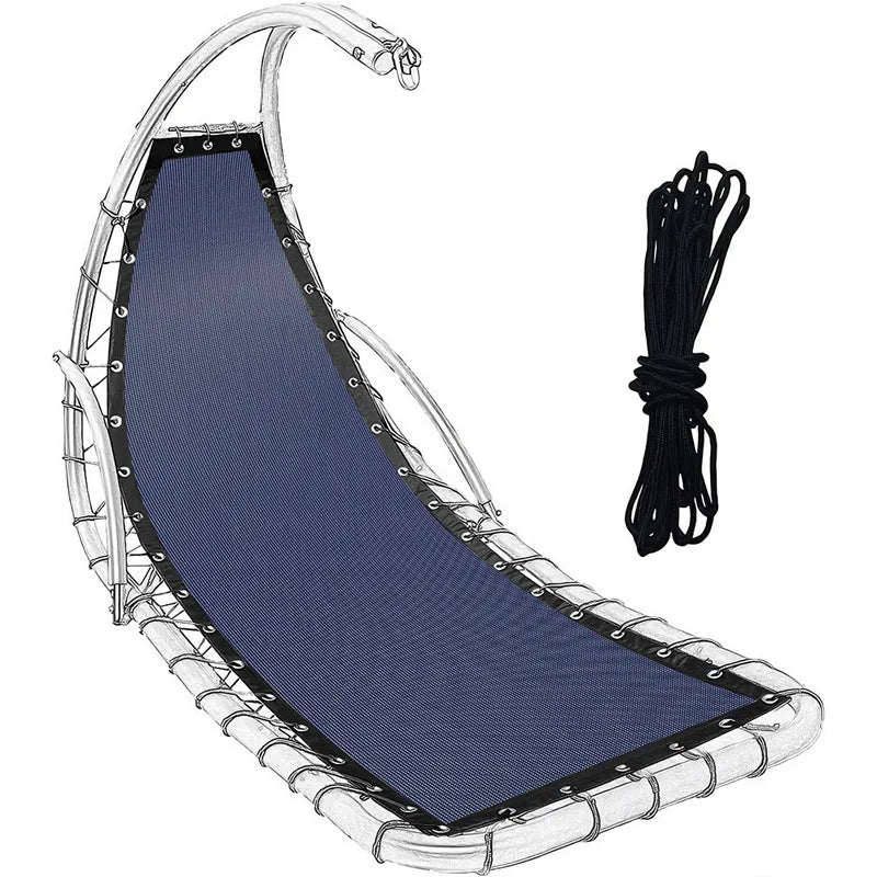 Black Replacement Seat Cloth For Textilene Hanging Swing Chair - 64x197x23CM Garden Swing Replacement Waterproof Dustproof Oasis Select navy blue