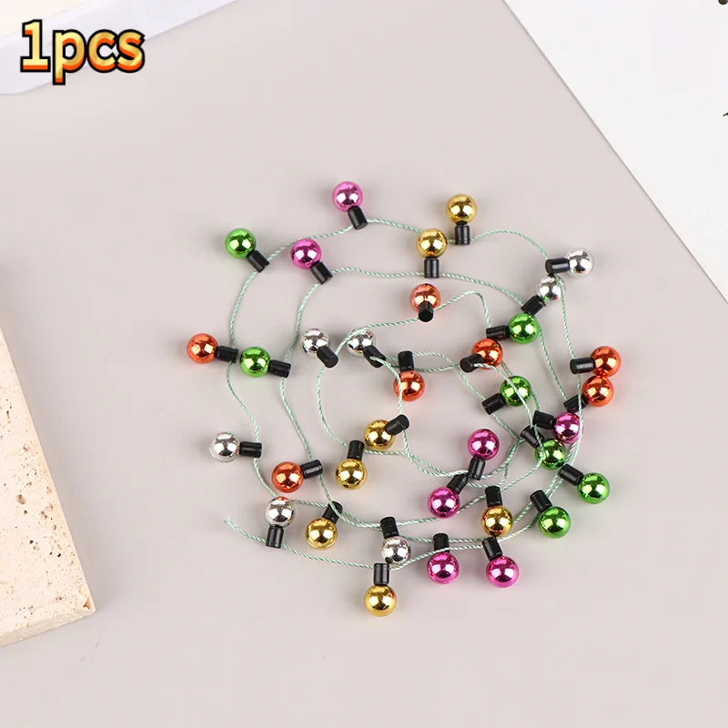 One Or 2pcs 1m Dollhouse String Lights Mini Furniture Accessories Fake Lights String Christmas Party Decoration Oasis Select MR-05