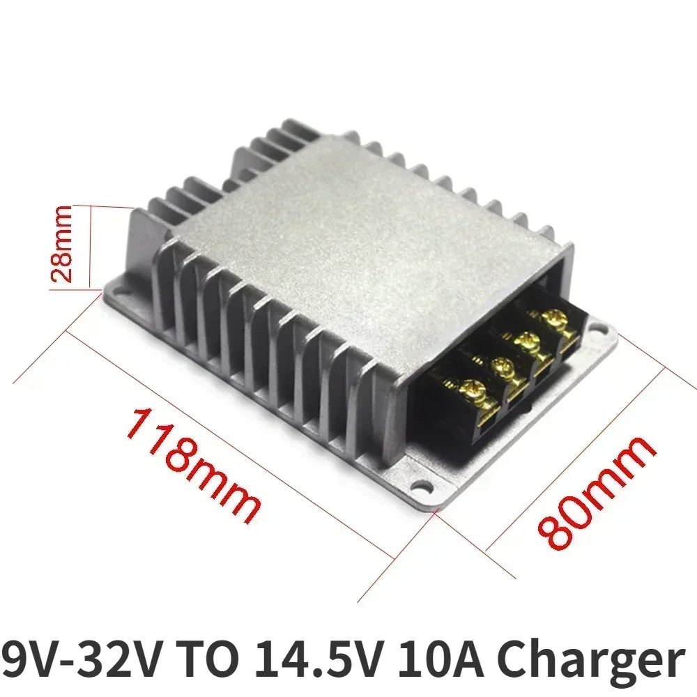 9V-32V to 14.6V 14.5V 10A Lifepo4 Charger 9V to 32V High Power Charger for Lifepo4 Battery for RVs Boat Car Dual Battery System Oasis Select 14.5V 10A Charger