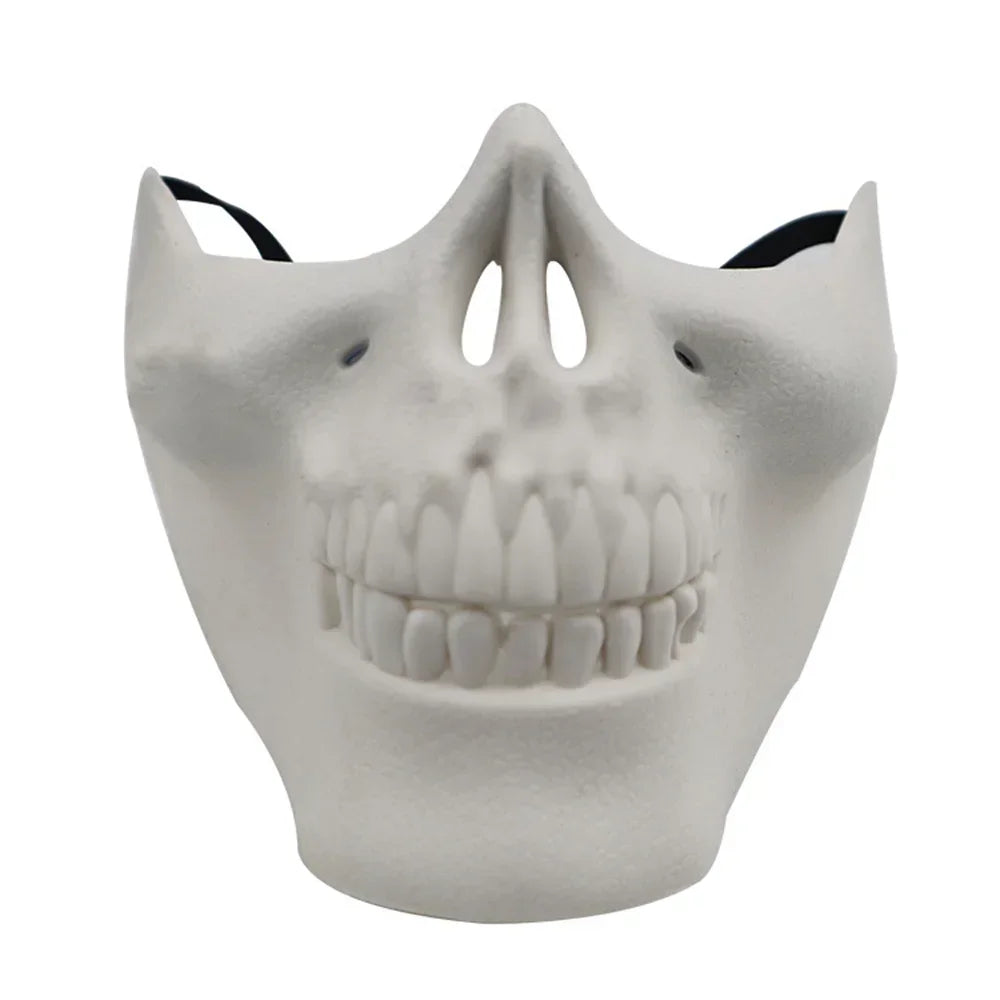Halloween Skeleton Warrior Half Face Mask | Skull Cosplay