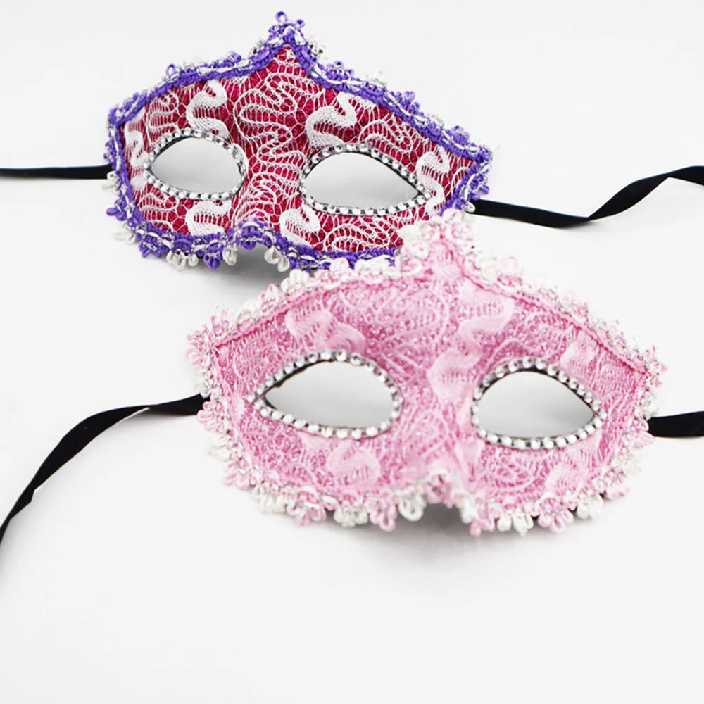 Adult Half-Face Mask Retro Half Face Masks Venetian Party Beauty Princess Mask Prop Halloween Christmas Masquerade Ball Decor Oasis Select
