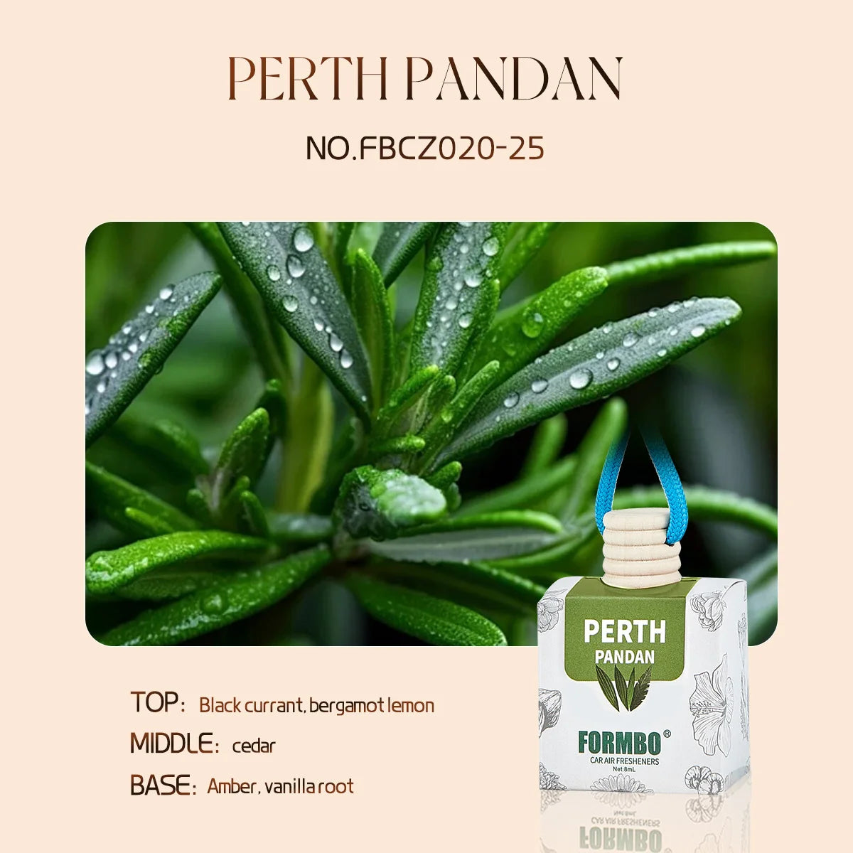 Essential Oil Car Air Freshener – Long-Lasting Liquid Diffuser Car Air Freshener Oasis Select PERTH PANDAN